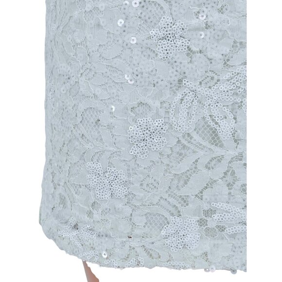 Vintage Hollister Cream Floral Lace & Sequin Embellished Mini Skirt Y2K - Picture 7 of 16